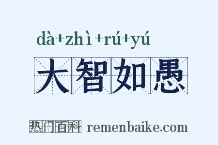 大智如愚是什么意思的图片